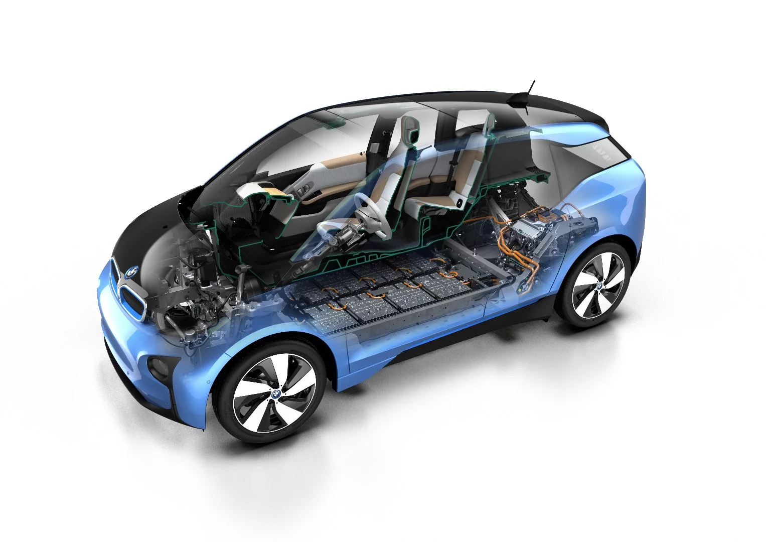 The low center of gravity that comes with batteries in the chassis means the i3 should handle well