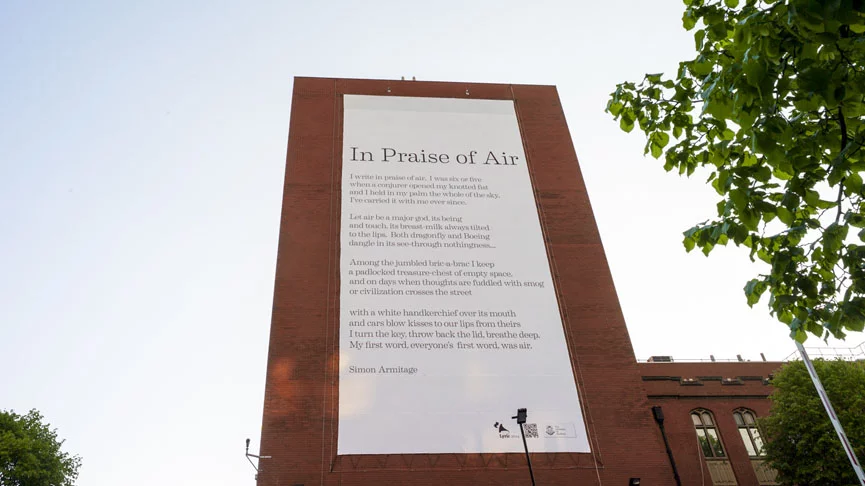 The pollution-fighting poem on display at the University of Sheffield