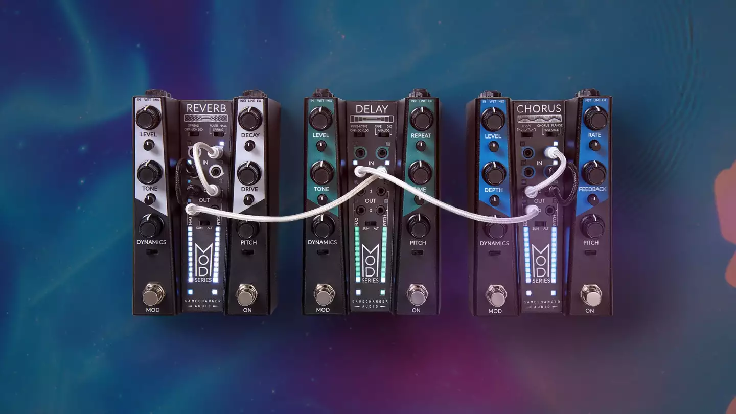 Modulation experiments can take place on individual pedals, or across all three