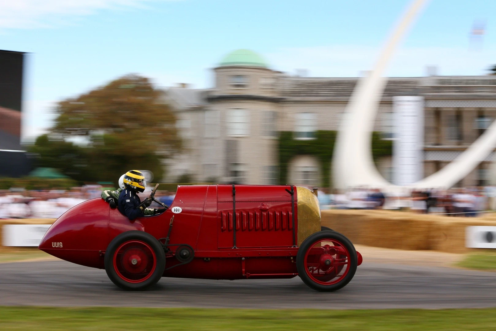 The "Beast of Turin" – or Fiat S76, was built in 1910 with a colossal 28.3-liter engine to go chasing the land-speed record. It never managed to break the record on a two-way pass, but still won an unofficial stint as the world's fastest car and plenty of hearts at Goodwood
