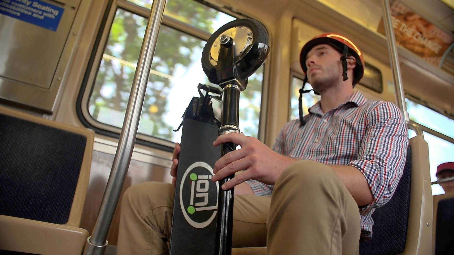 The SmartScooter can be carried onto a bus or a train