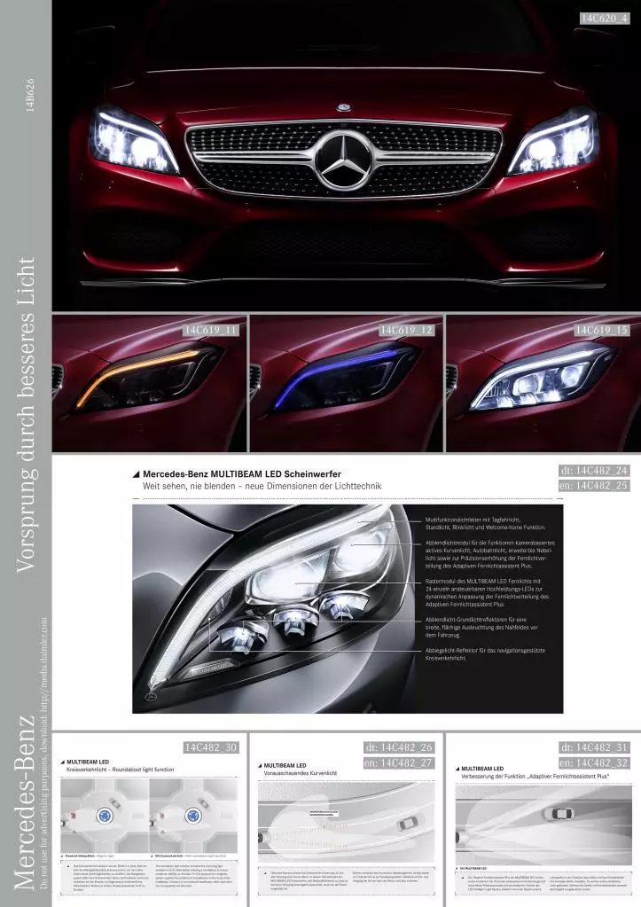 As well as styling updates, the new CLS features a new 9-speed gearbox and adaptive LED headlights