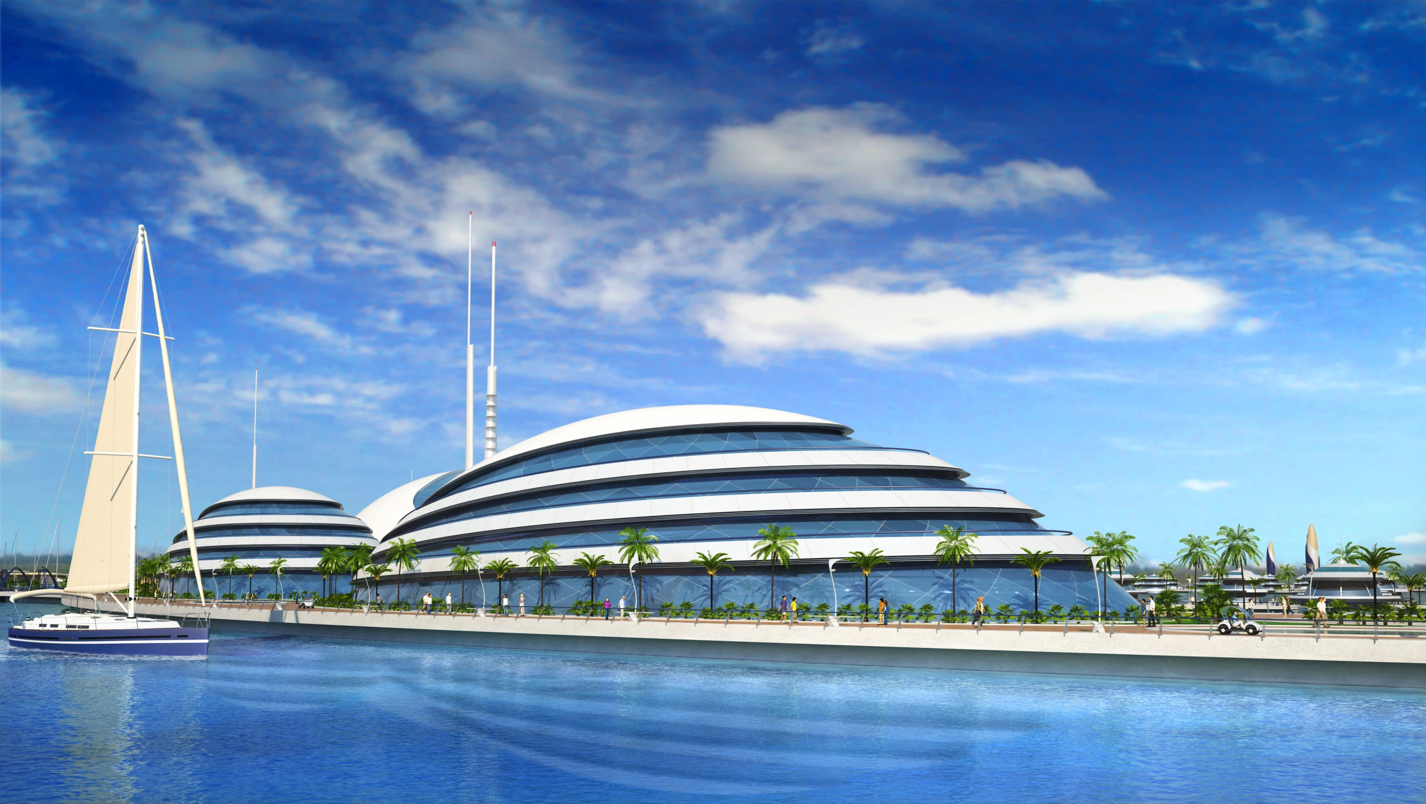 Amphibious 1000, Qatar's Italian designed Floating Resort (Image by Giancarlo Zema Design Group)