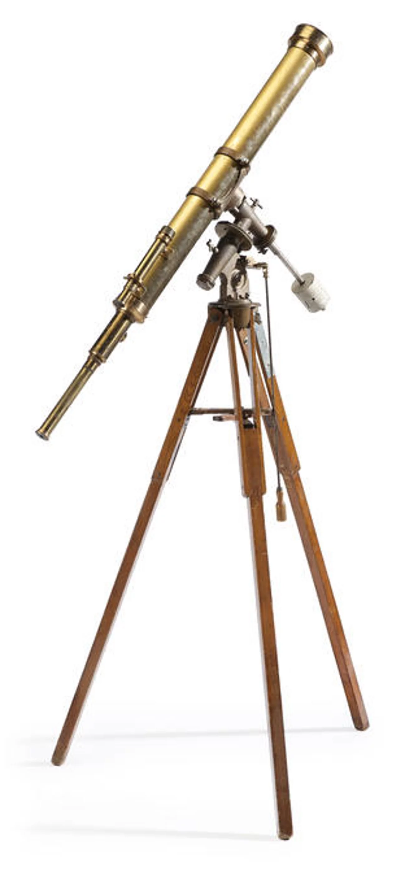 The sale includes vintage telescopes, such as this 4-inch refracting telescope circa 1890