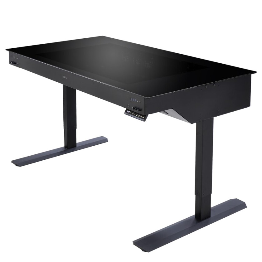 The DK-05 motorized standing desk can rise to 118 cm, or get down to 69 cm