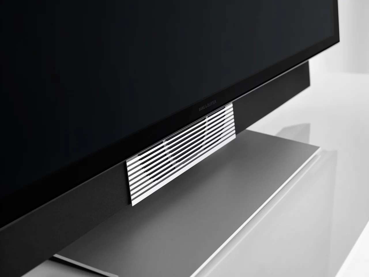 B&O has included a rather nifty sound panel that unfolds when the TV is switched on, then disappears when the unit is turned off