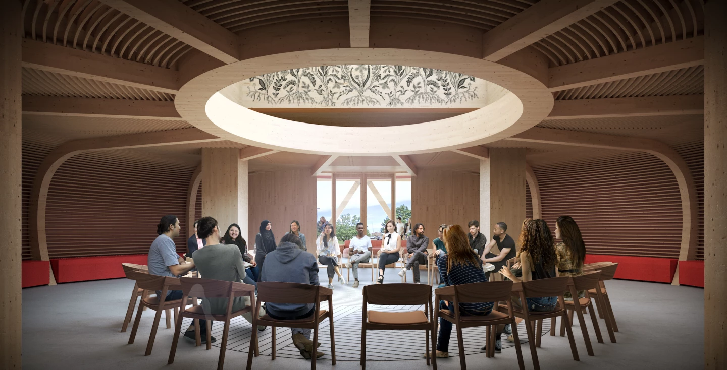 The Centennial College A Block Expansion Building's design is inspired by Indigenous Canadian culture