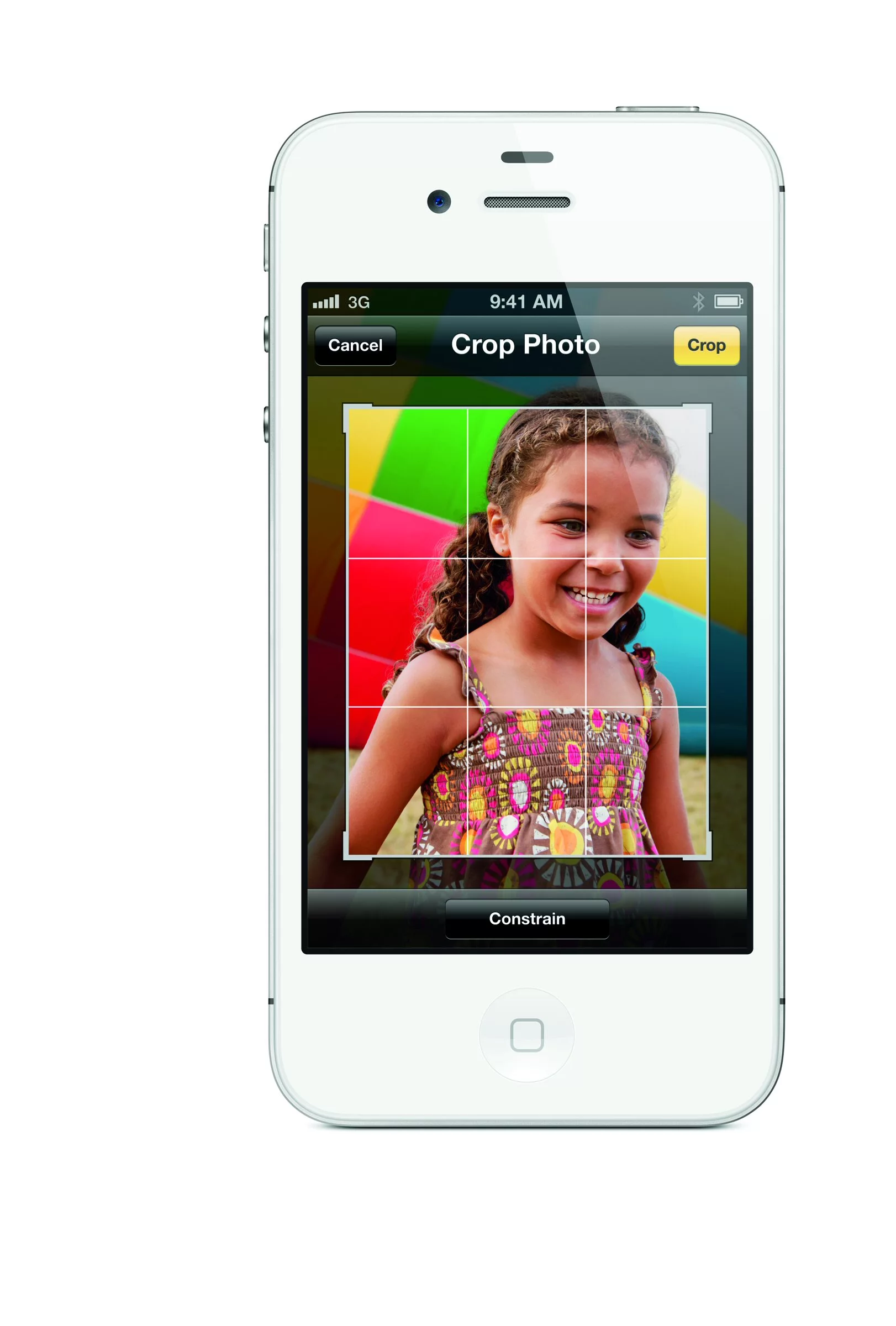 The new Photo app allows iPhone 4S users to perform some in-device editing, such as crop, rotate, enhance and red-eye removal