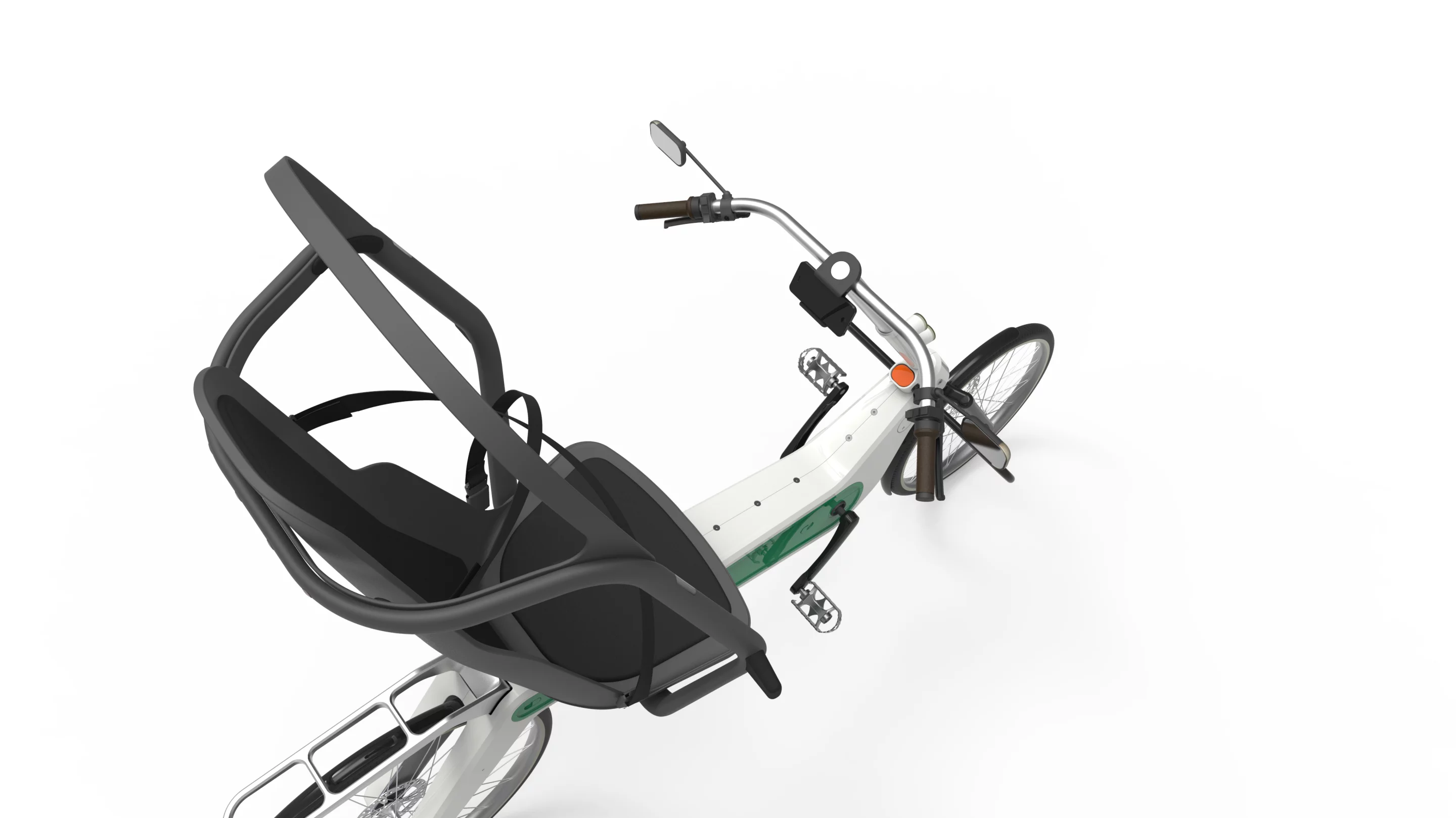 A top view of the babel Bike