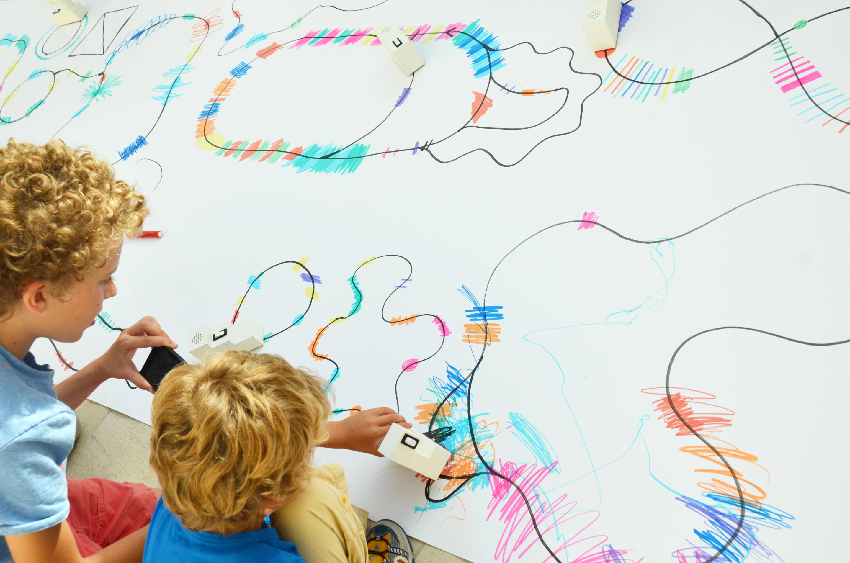 The audience is encourage to actively participate in the Looks Like Music installation