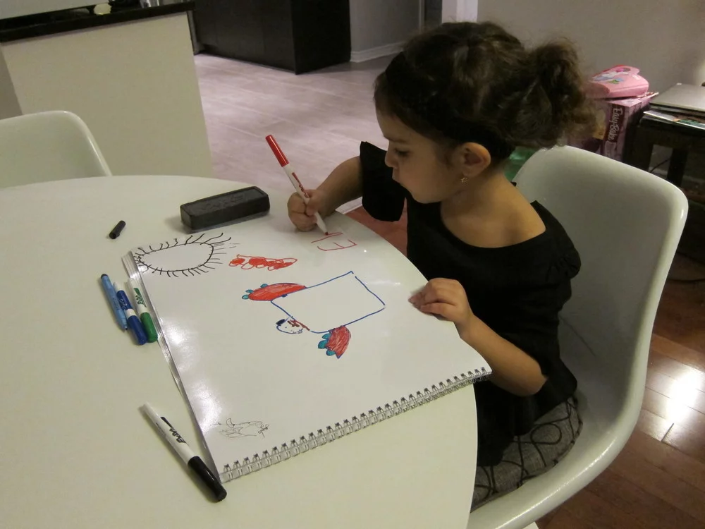 The larger Writerase notebooks would be perfect for children to doodle on