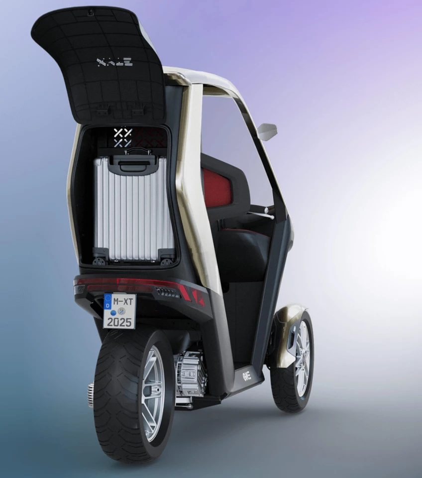 The One gets a 2.47-cubic-foot (72-liter) trunk, which could come in handy to transport groceries back from the supermarket