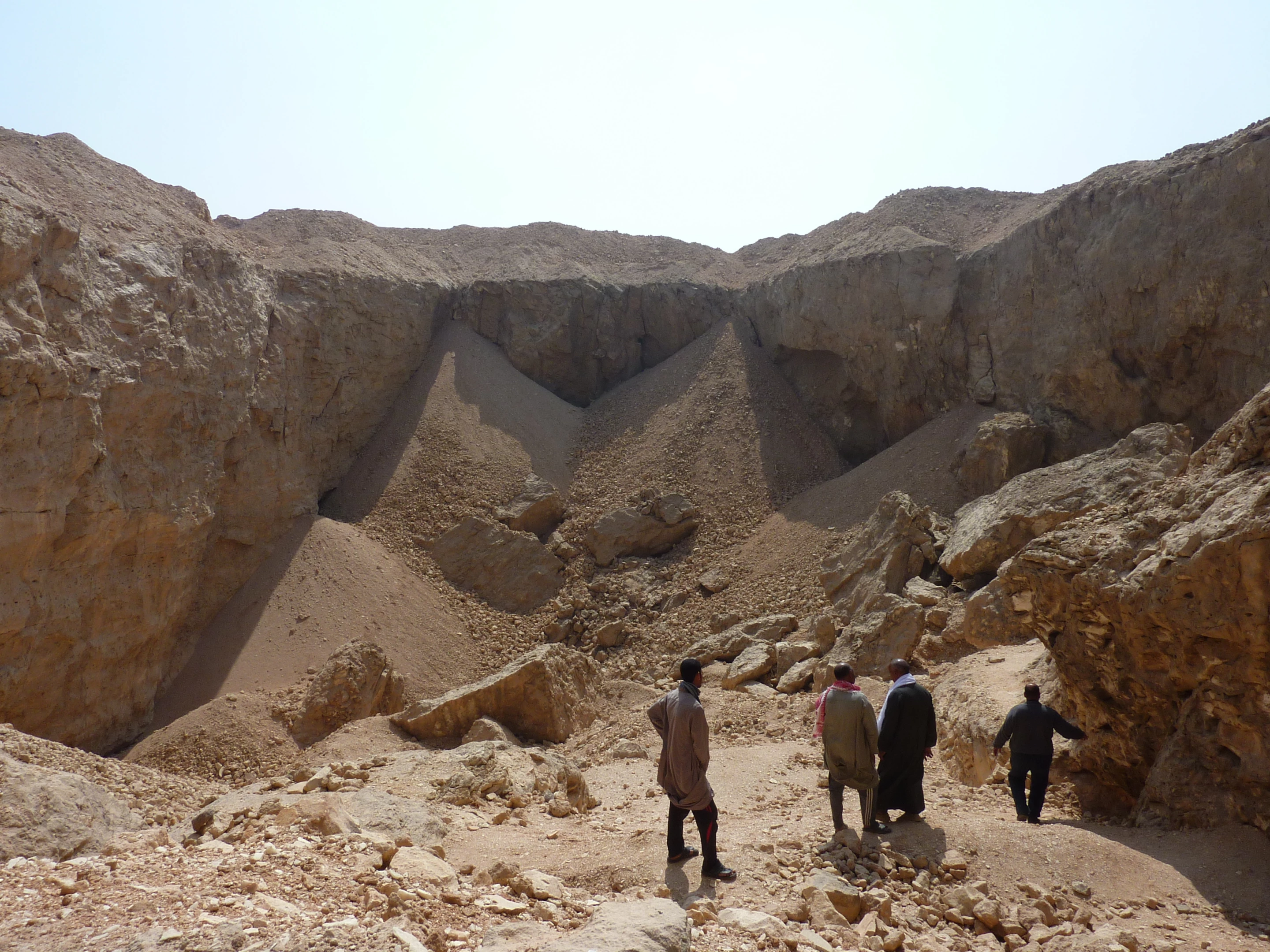 View of the main quarry at Hatnub