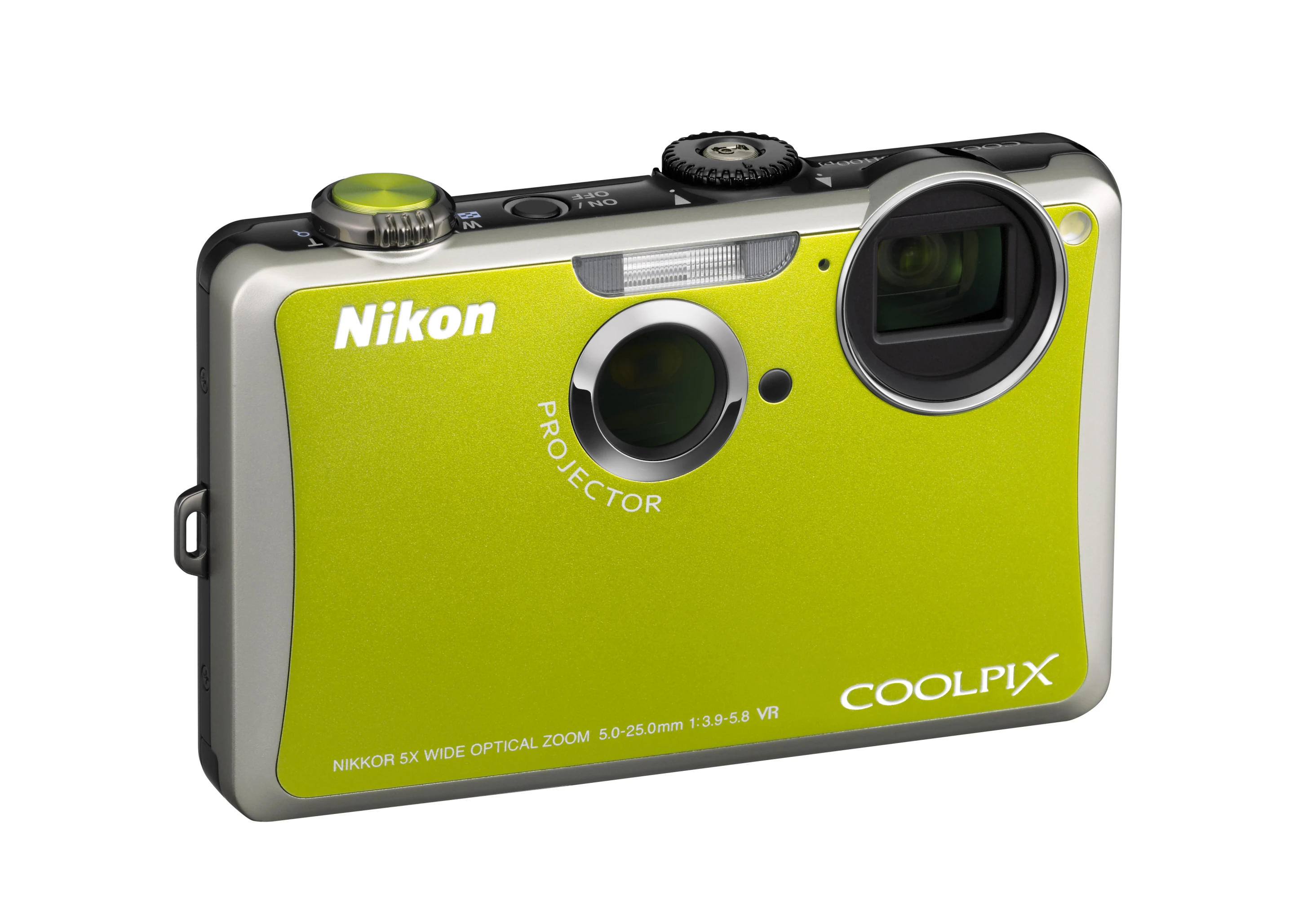 The S1100pj projector camera is offered in green as well as black, silver or violet