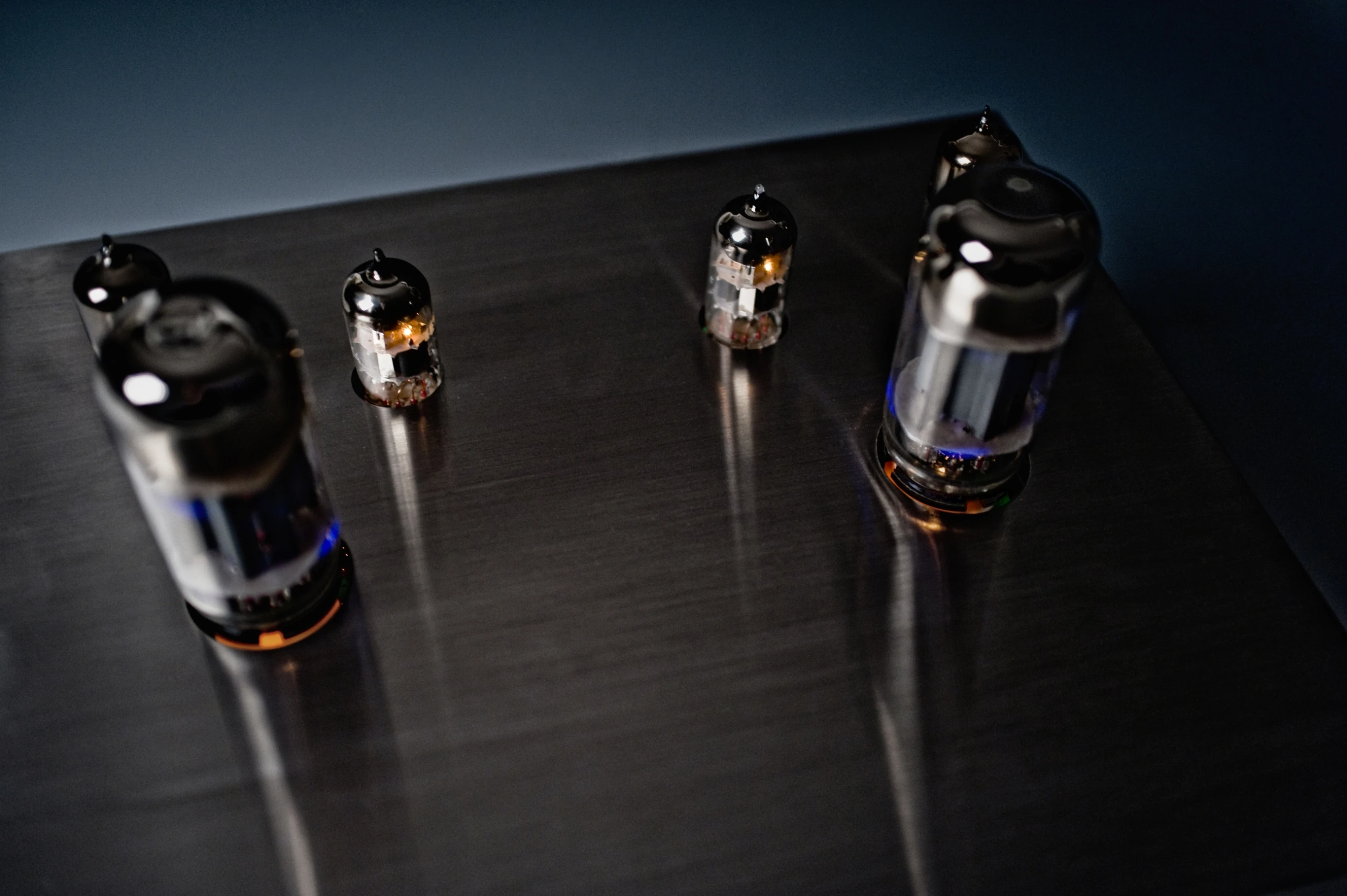 The somewhat gratifying glow of the half dozen tubes on display outside the stainless steel and aluminum housing