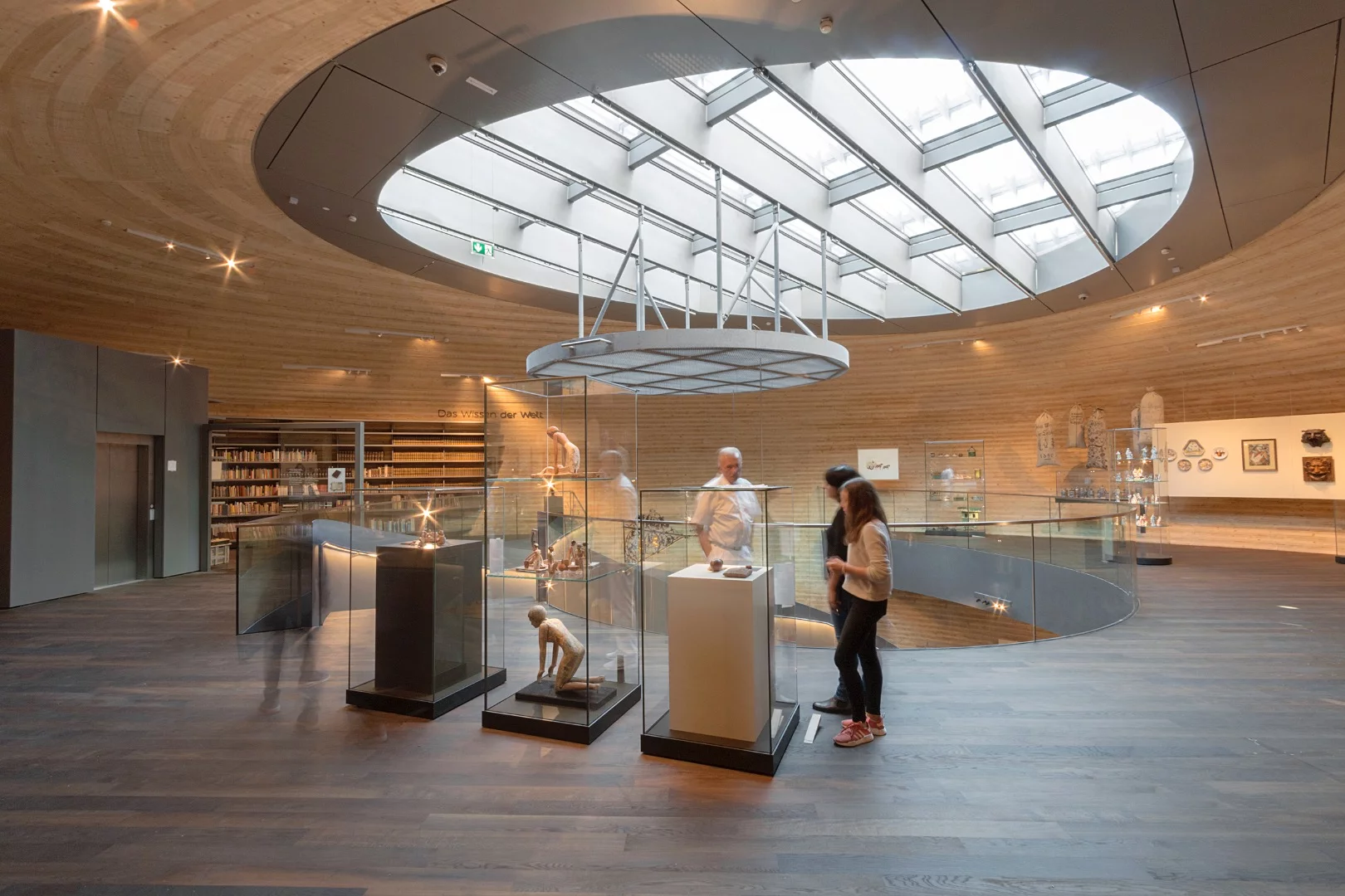 The Paneum's atrium is topped by glazing