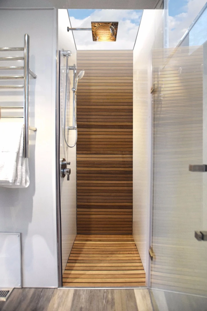 Bathroom area of Hofmann Architecture's Living Vehicle mobile home