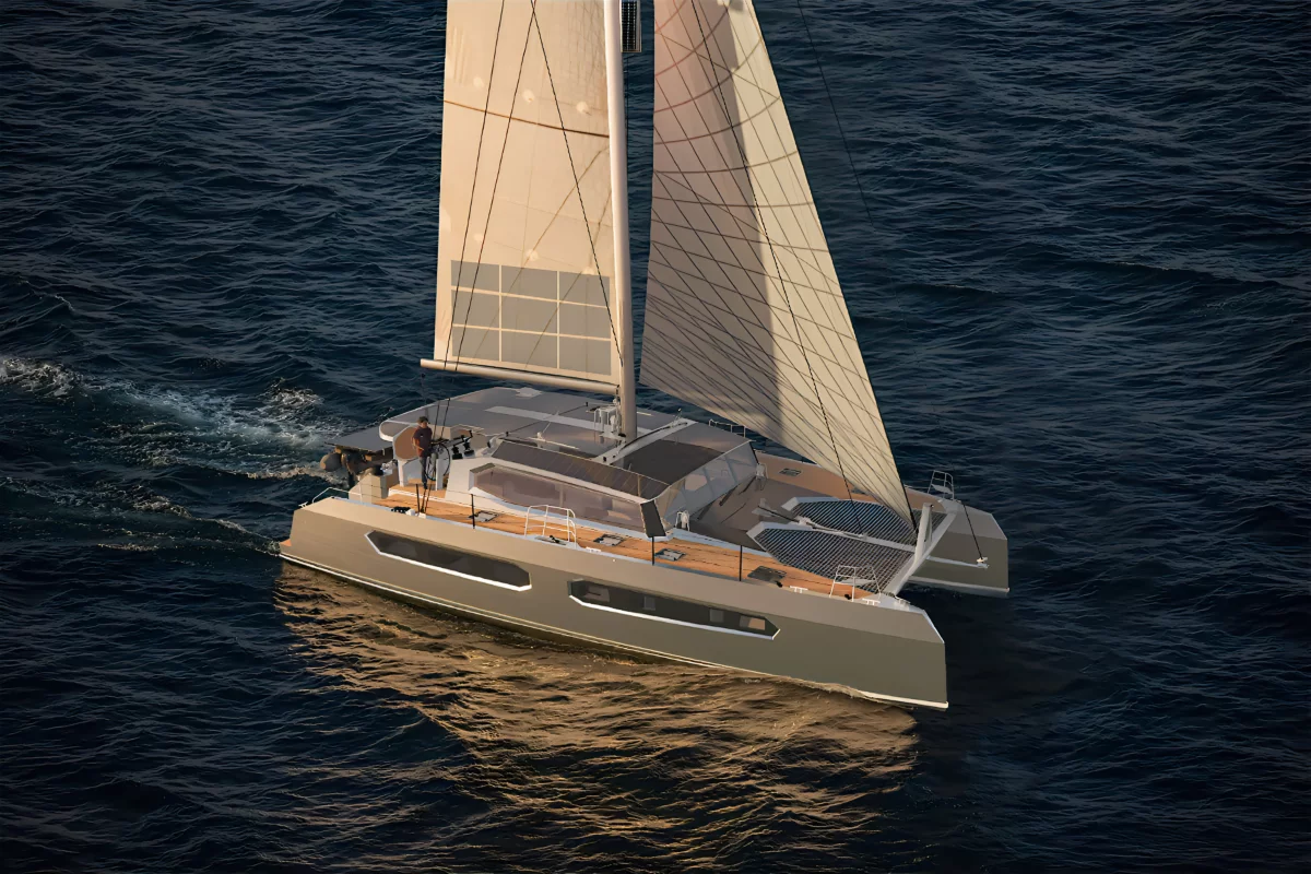 "We have designed and engineered a dozen multihulls in recent years, but the Hu'chu 55 represents a significant leap forward in terms of sustainability and circularity," said iYacht CEO, Udo A. Hafner