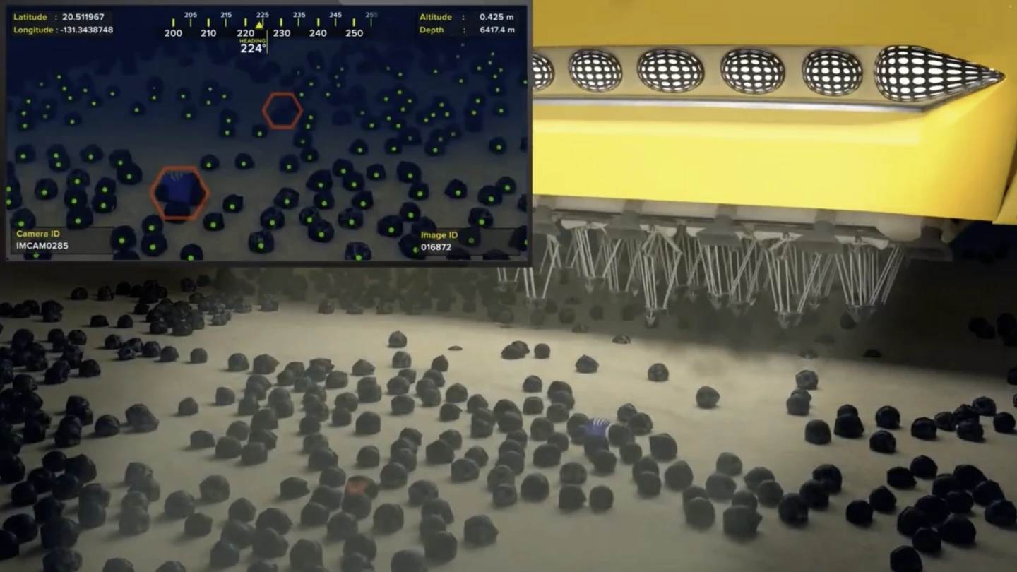 Cameras and and AI systems attempt to identify nodules with visible life forms on them, so they can be left alone