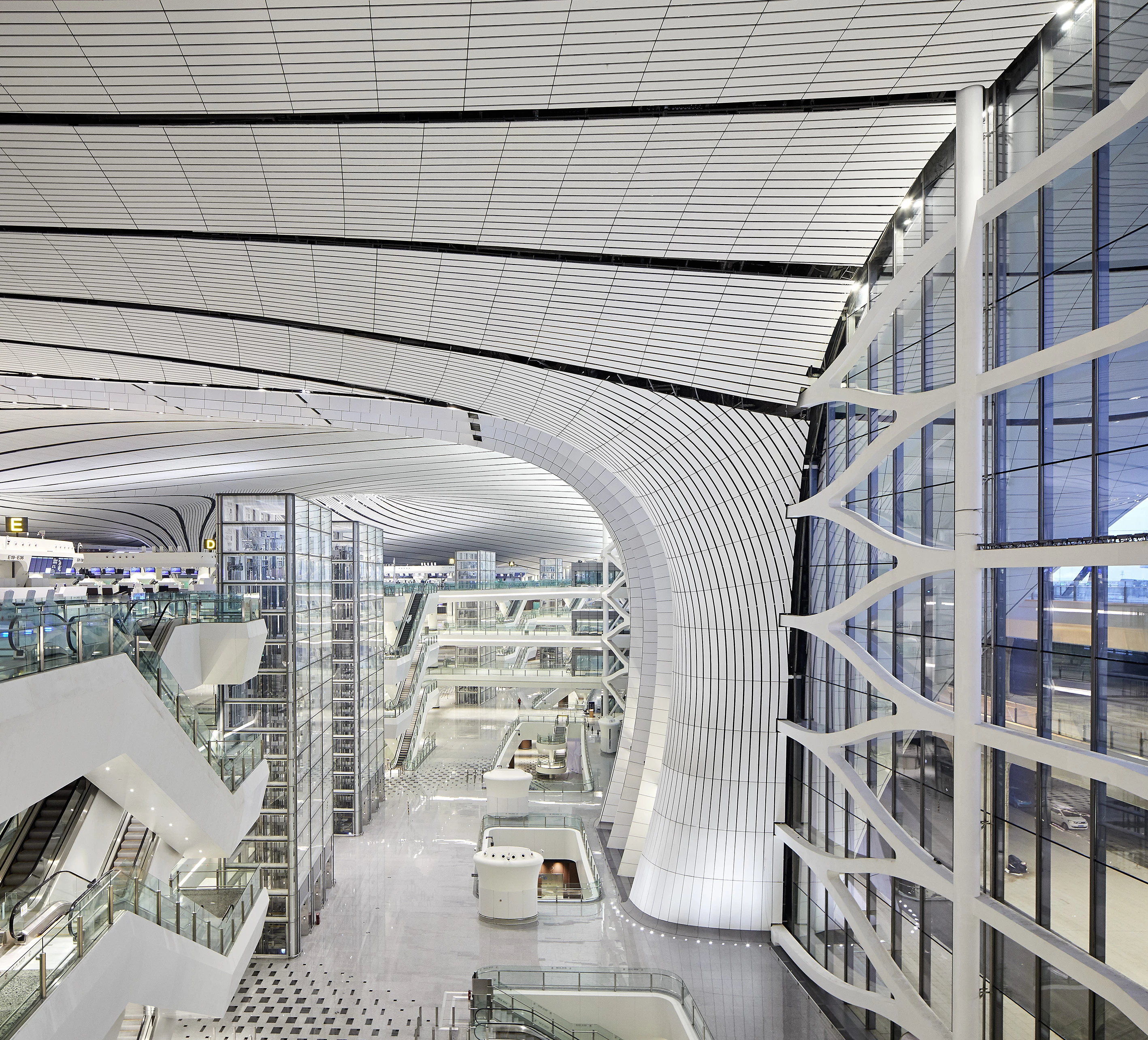 Beijing Daxing International Airport has 700,000 sq m (roughly 7.5 million sq ft) of floorspace