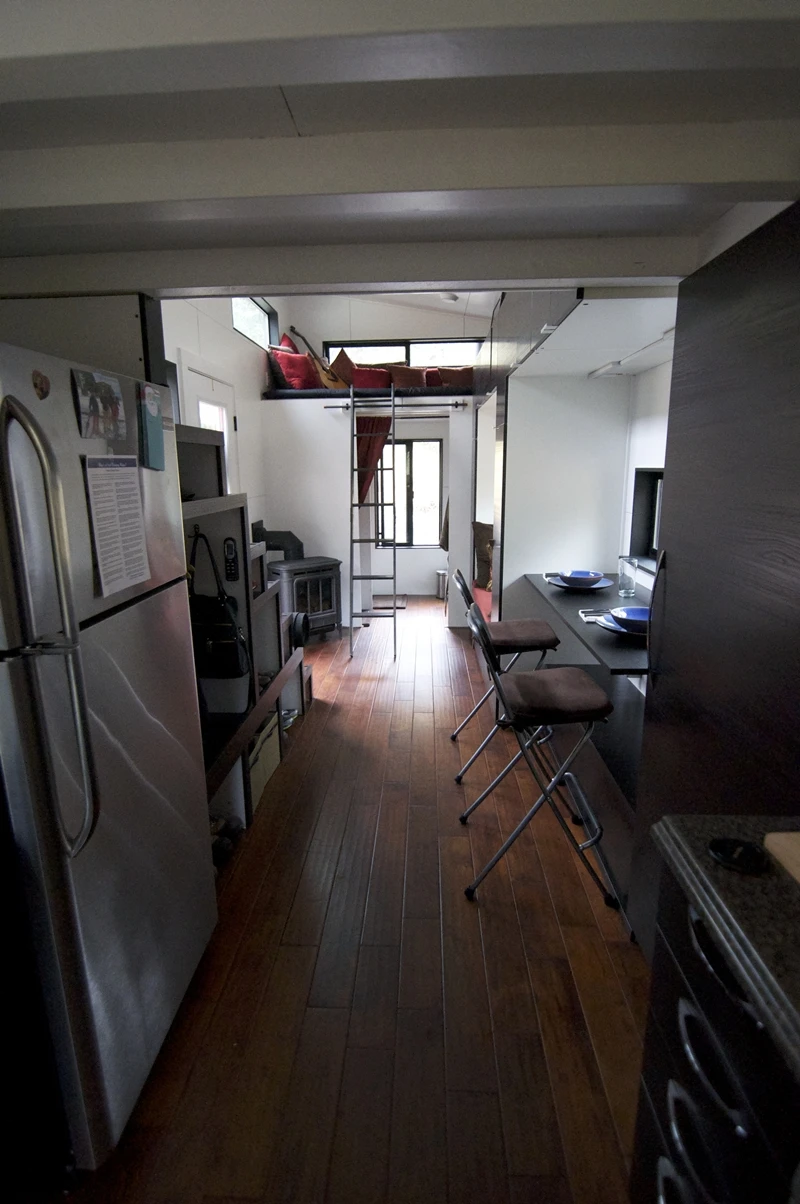 Home measures 28 x 8.5 ft (8.5 x 2.6 m)