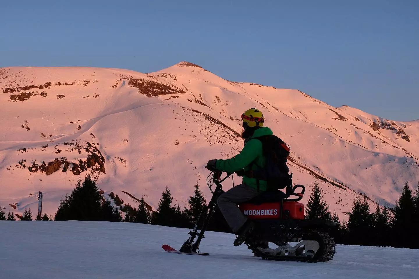 MoonBiking through the alpenglow