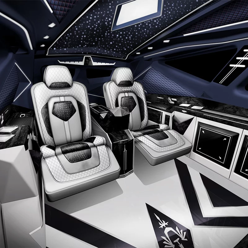 Karlmann King: luxury interior in black, white and blue