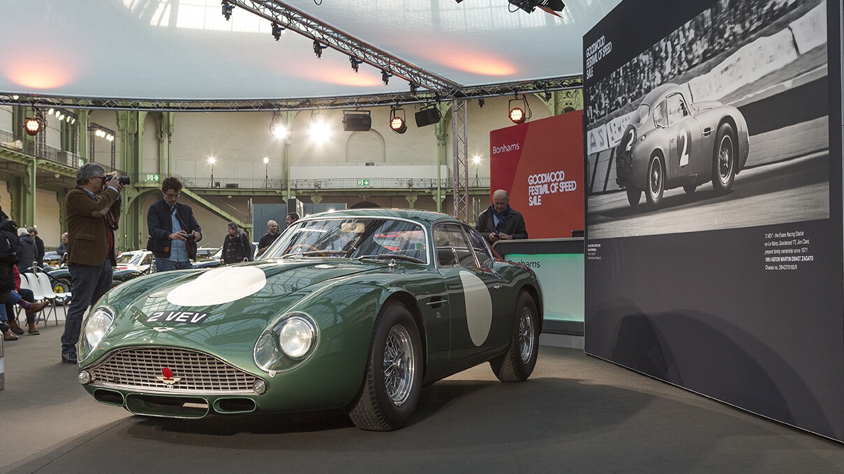 The last Aston Martin DB4GT Zagato to reach auction, a 1962 model, was sold by RM-Sothebys for $14.3 million in December, 2015 and became the most expensive British car ever sold at auction at that time. The car above is by far the most significant of the 19 DB4 GT Zagatos produced, having been raced in period as part of the quasi-works Essex Racing Stable team against some of the most notable grids ever assembled in GT World Championship history. This car battled neck-and-neck with Ferrari's 250 GTO and 250 GT SWB, driven by twice World F1 champ Jim Clark. Given a near identical car without that provenance sold for $14.3 million, one wonders what this car might fetch when it goes to market at Bonhams Goodwood Festival of Speed Sale on July 13, 2018.