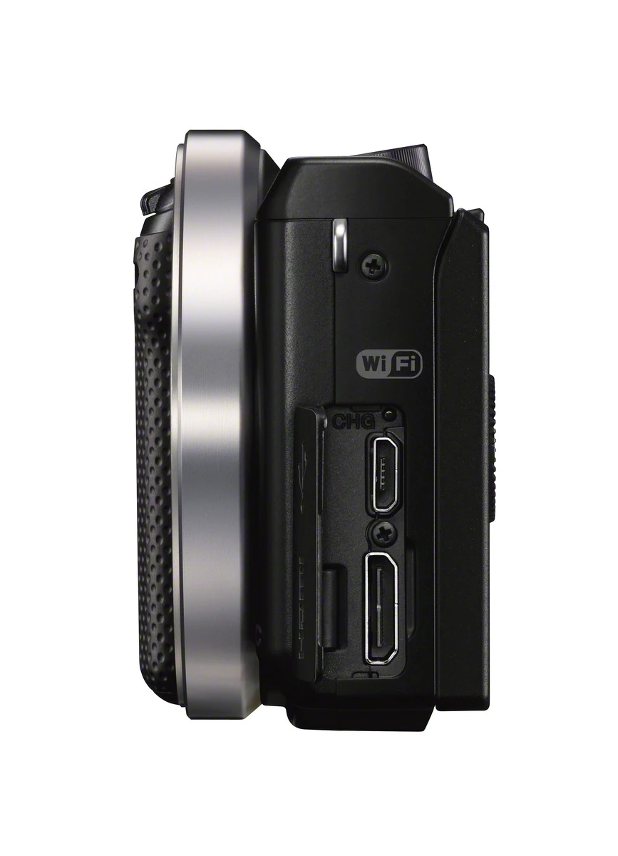 The Sony NEX-5R features WiFi and a HDMI port