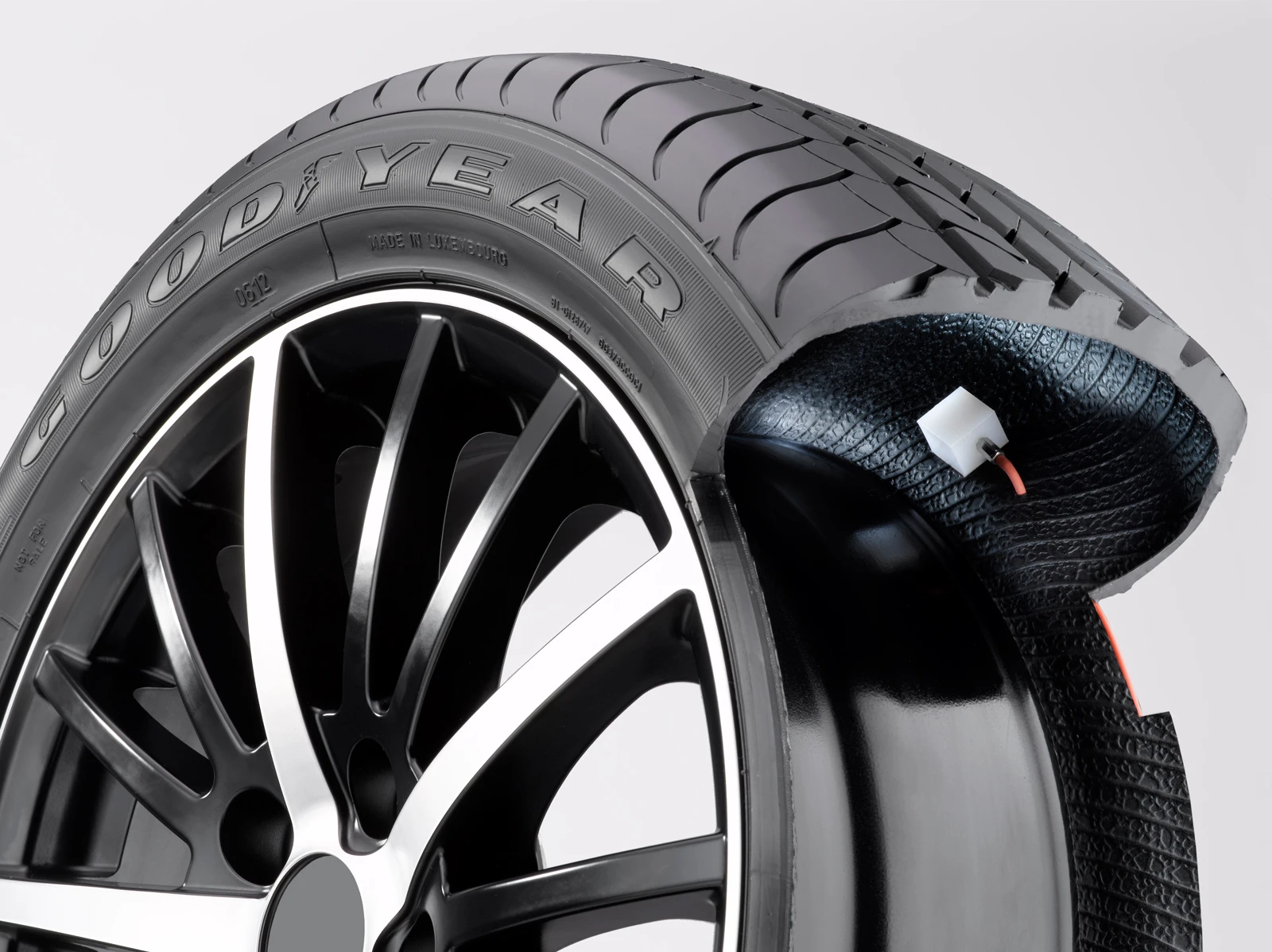Goodyear's AMT system keeps tires inflated to the optimum air pressure