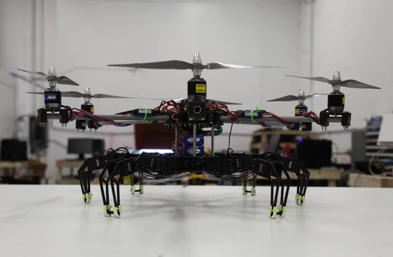 The hexapod hexacopter hybrid created by a team at Mad Labs Industries