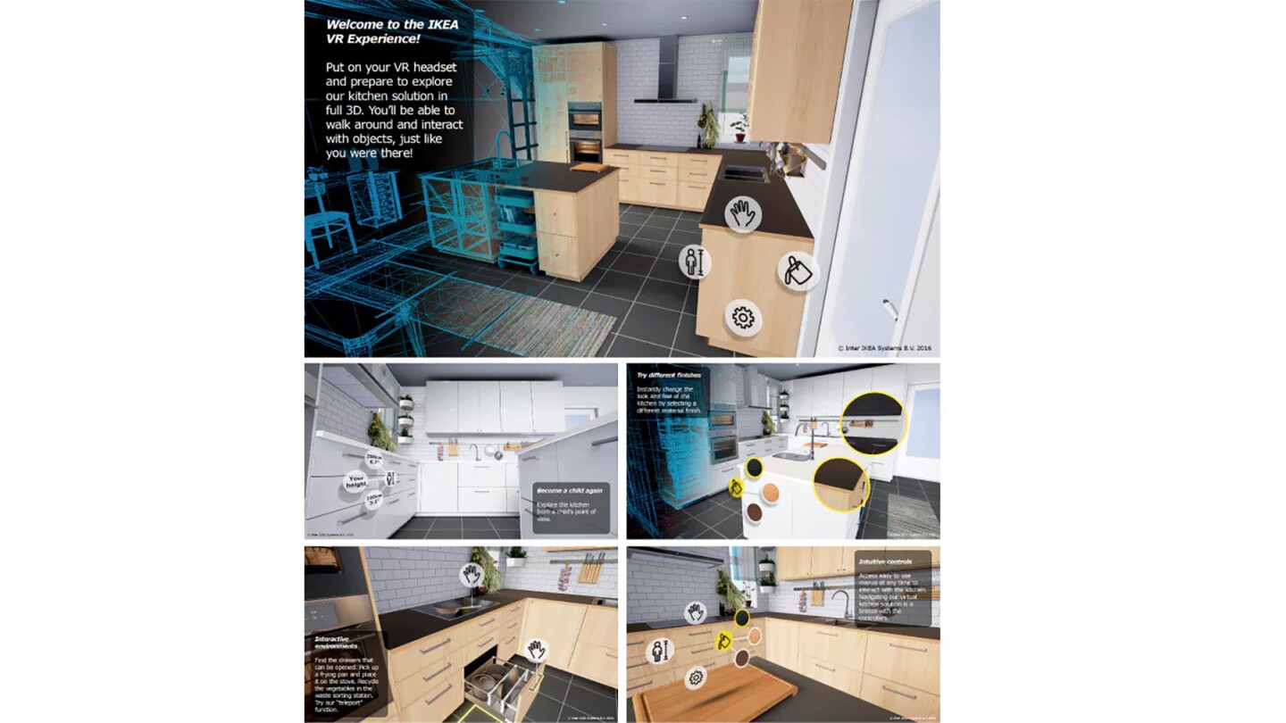 Screenshots from the Ikea VR Experience