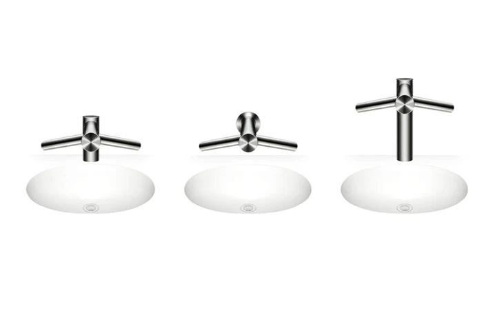 The Airblade Tap houses the unit's key components under the sink