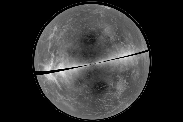 The image was compiled using data from two Earthbound observatories (Image: B. Campbell, Smithsonian, et al., NRAO/AUI/NSF, Arecibo)