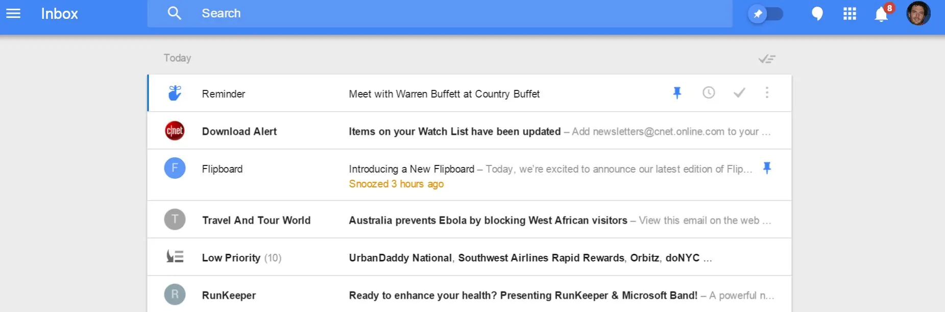 Add custom reminders to your inbox