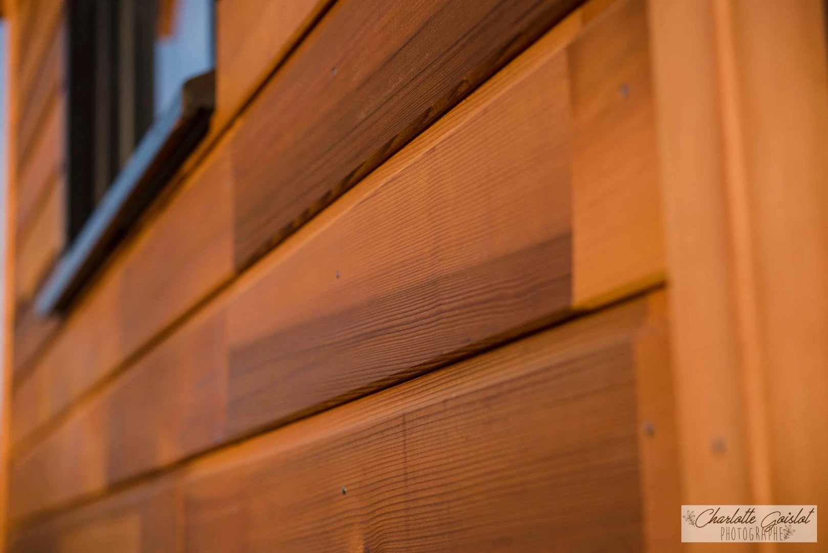 The Calypso is clad in red cedar siding
