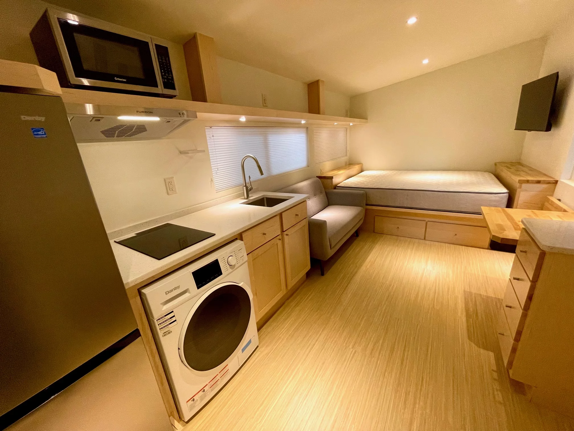 The Boho Duplex's other home, shown here, is almost identical to its counterpart