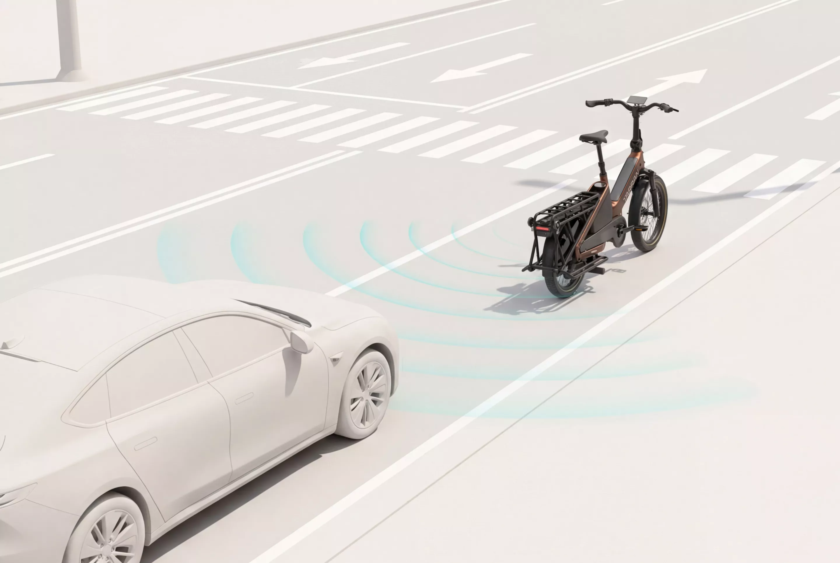 The L1’s Vision Unit uses mmWave radar to detect potential hazards and provide early alerts, bringing automotive-style sensing into urban cycling