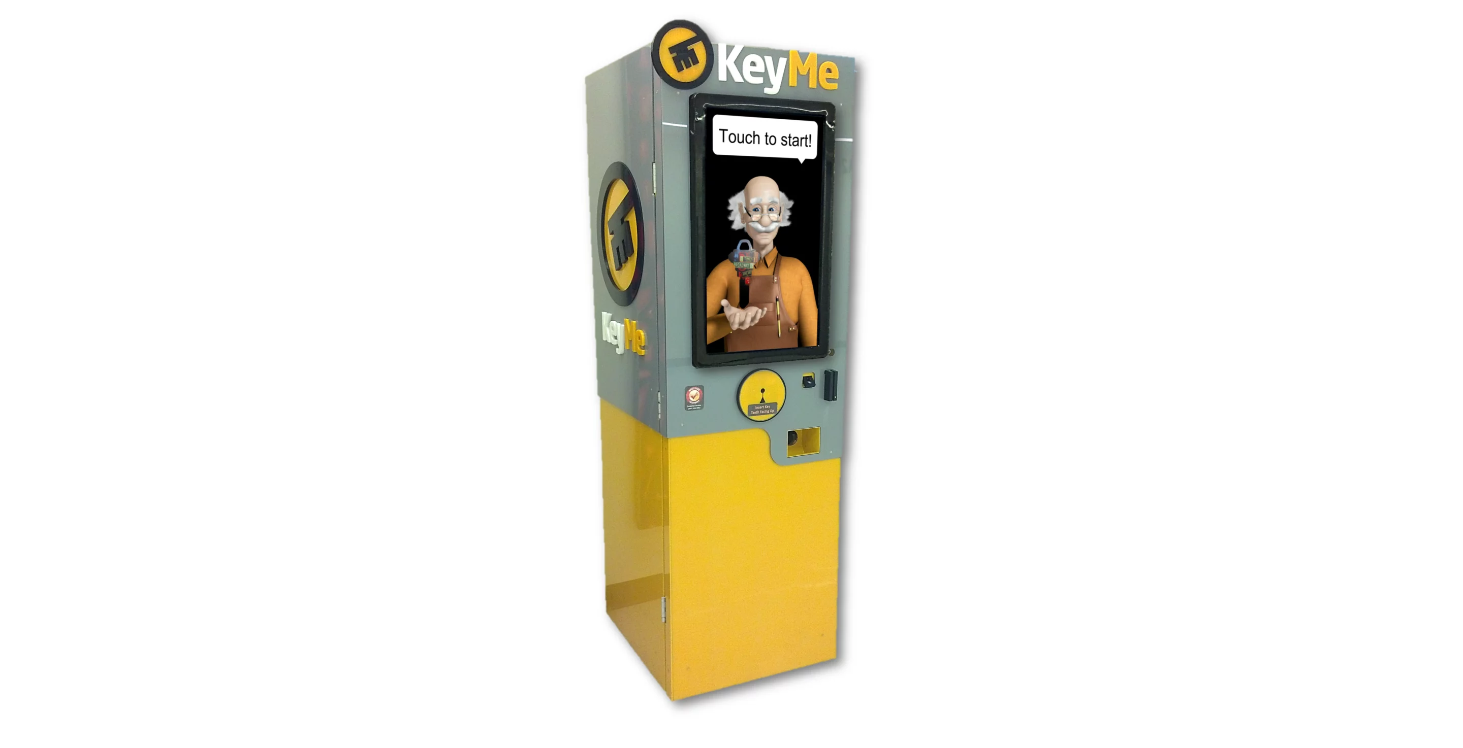 The KeyMe kiosk stores keys as digital patterns in the cloud for latter duplicating