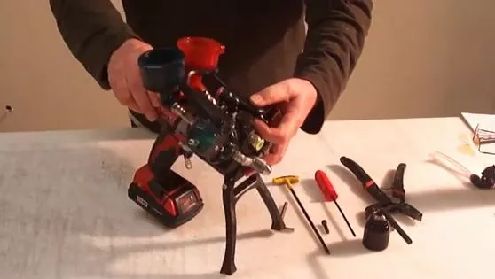 The Dra-gun fits on a standard half-inch drill