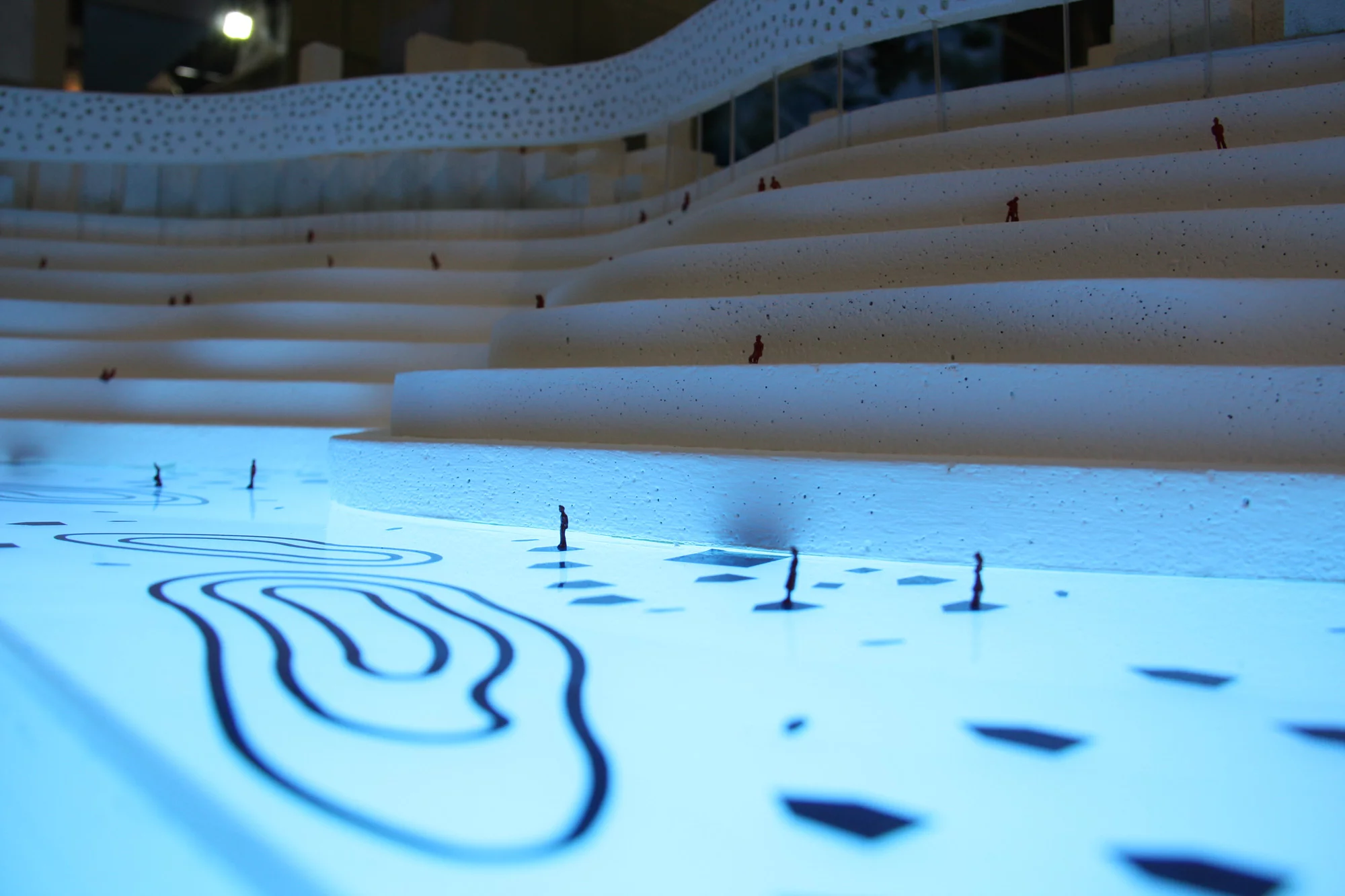 The relative depth of the reservoirs is clear in Shma's physical model of the conceptual Ayutthaya of the future on display at Architect Expo 2012