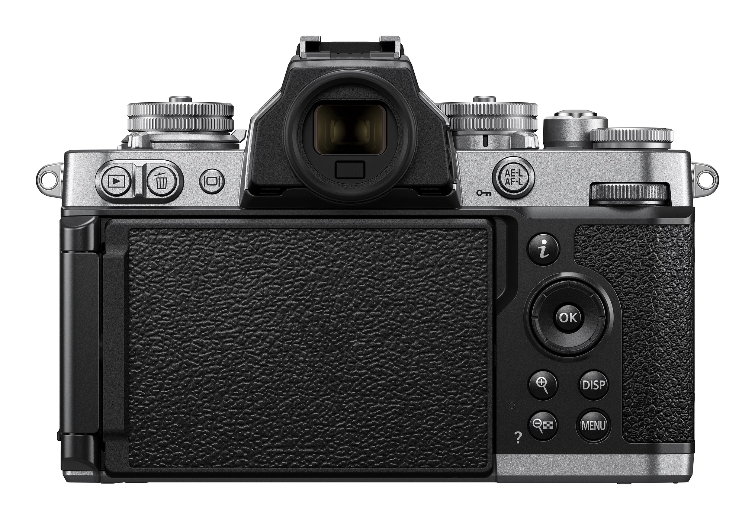 A 2,360k-dot OLED viewfinder sits above the rear display (shown closed)