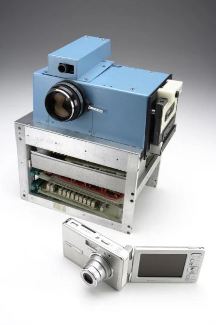 Kodak's first digital camera and its latest - the world’s first wireless camera