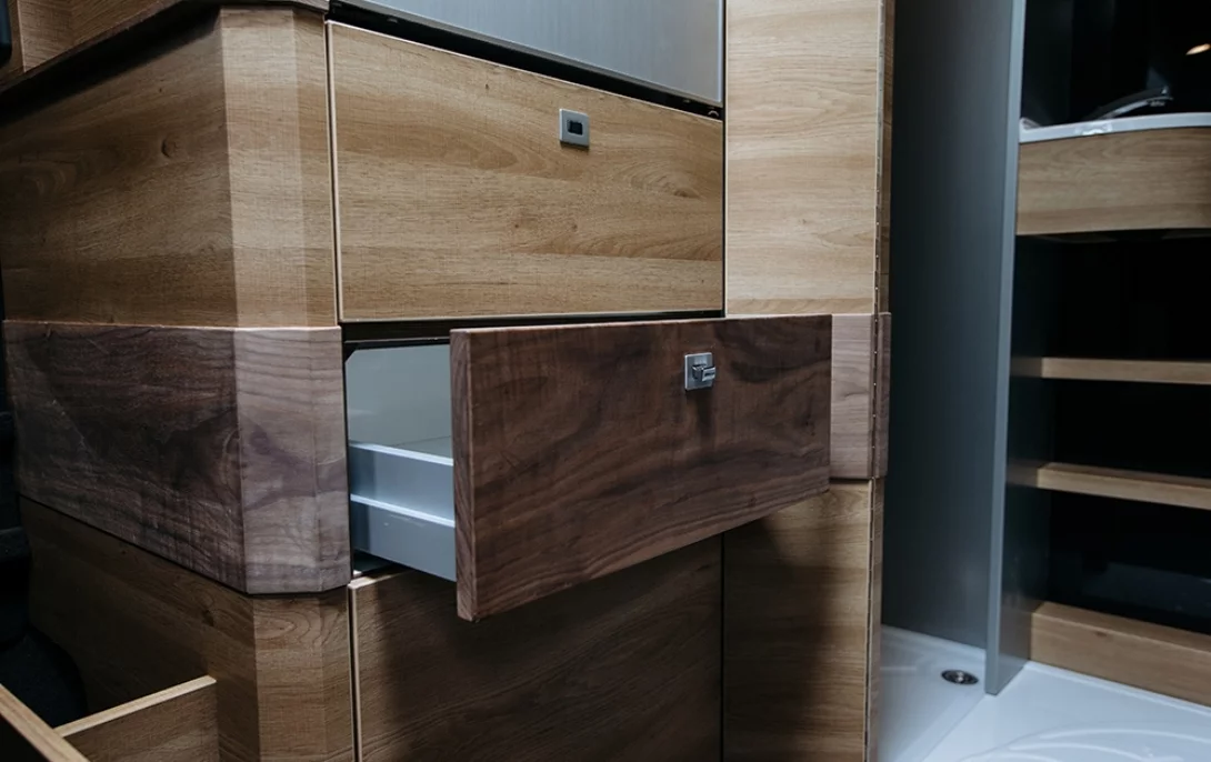 Of course, there's plenty of drawer and cabinet space throughout