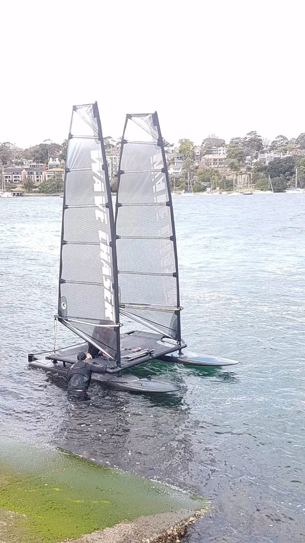 The hulls on the Wave Chaser can be used as paddle boards