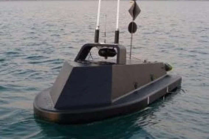 QinetiQ's Sentry - an unmanned surveillance vehicle on a jet-ski platform.