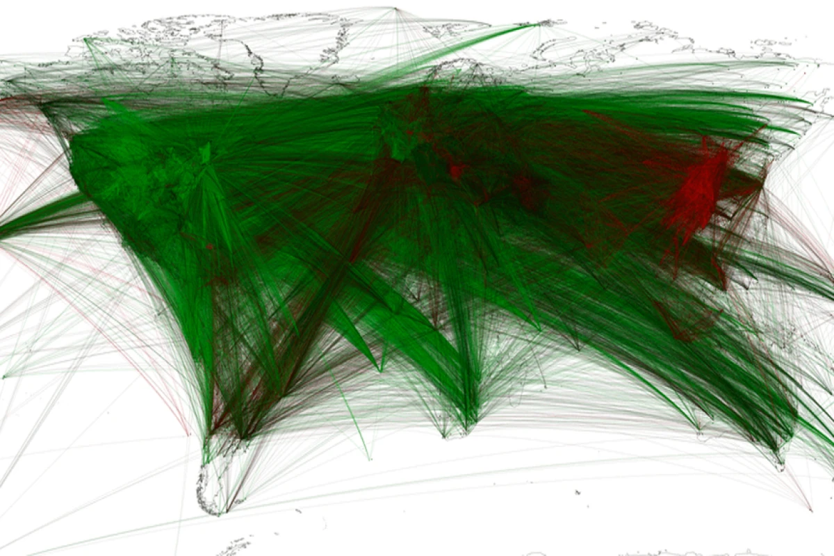 Global geocoded tone of all New York Times content from 1946 (Image: Leetaru)