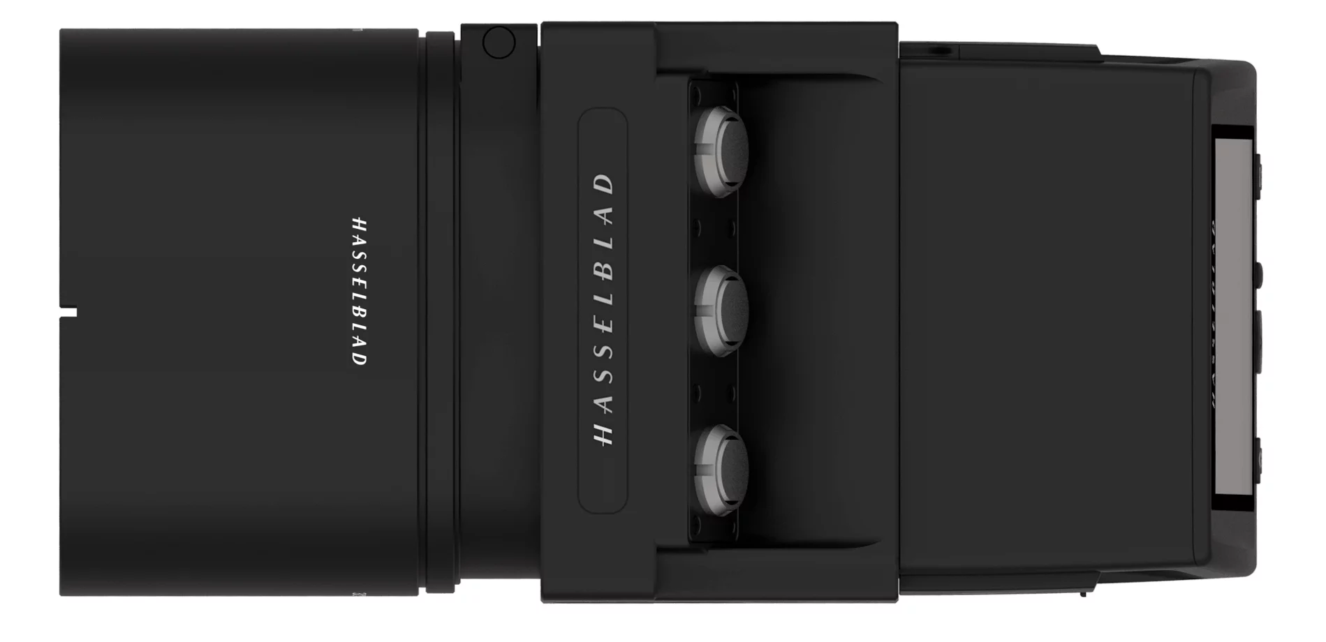 Three LEMO connectors on the top of the A5D camera allow up to eight cameras to be synchronized to within 20 microseconds