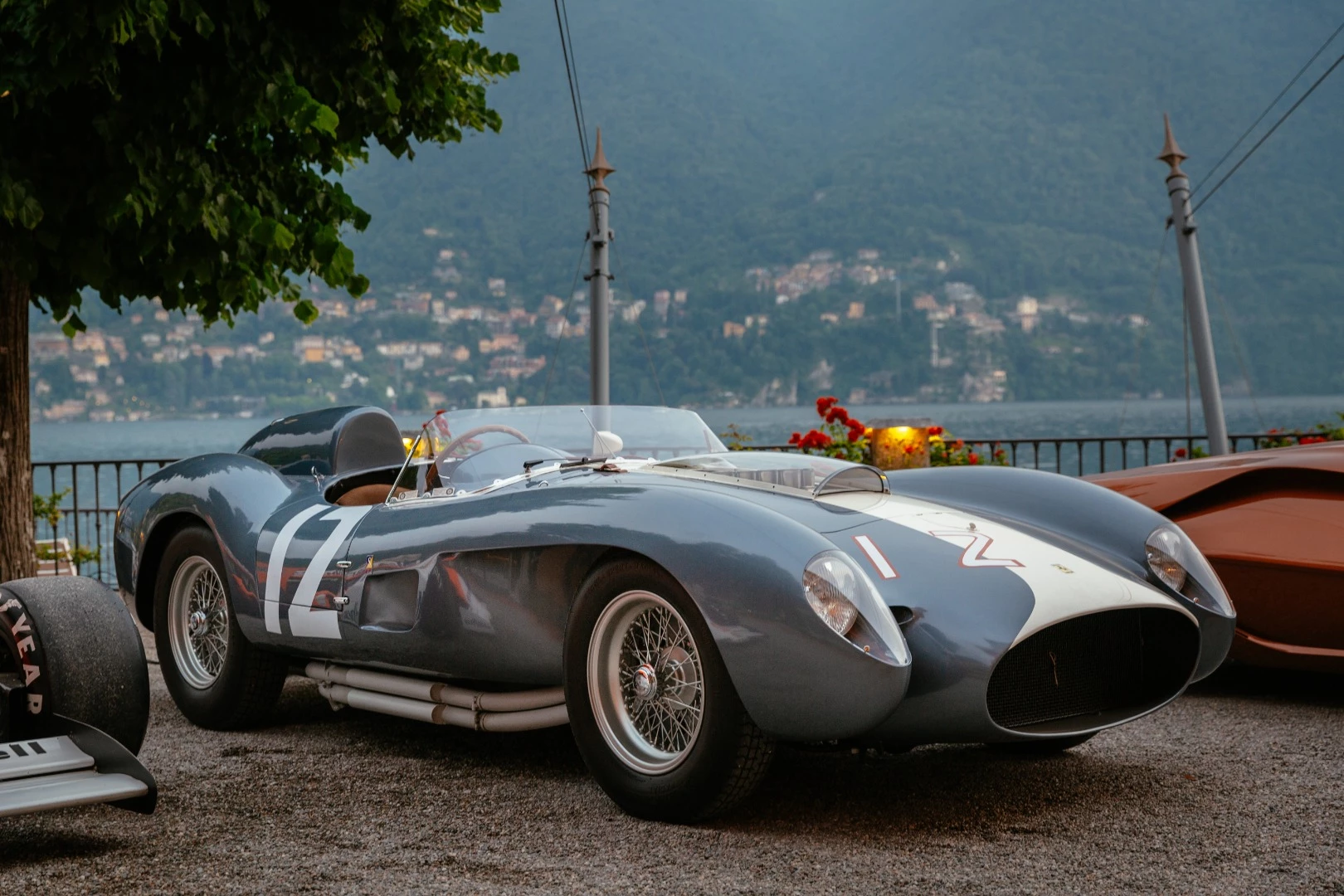 1958 Ferrari 335 S Spyder by Scaglietti | Winner: 2018 Concorso d'Eleganza Villa d'Este | Owner: Andreas Mohringer, Austria | Specifications: 4023 cc, DOHC V12 engine • 5-speed manual transaxle • 390 horsepower at 7400 rpm • Independent suspension front, De Dion real axle • Four-wheel hydraulic drum brakes