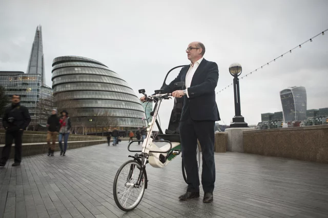 Crispin Sinclair with the Babel Bike